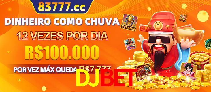 Banner do programa de recompensas Recomende para amigos do DJBET, detalhando os bônus por convidar amigos, com prêmios que chegam a R$288.888.